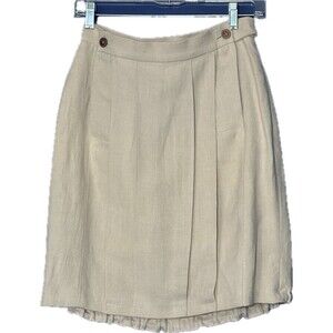 Gunex Womens 100% Hemp Pleated Pull Cord Hem Skirt Pockets Light Pink Size 2